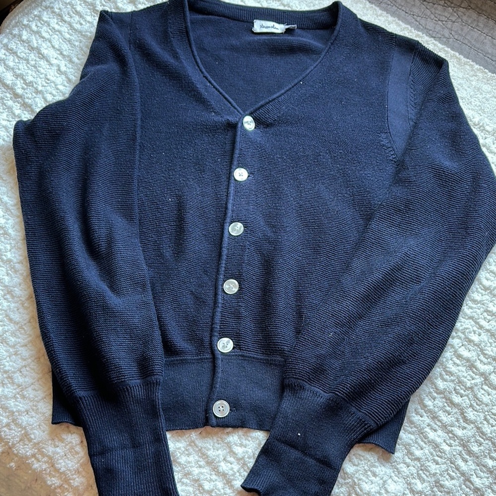 Steven Alan Classic Black Cardigan Sweater